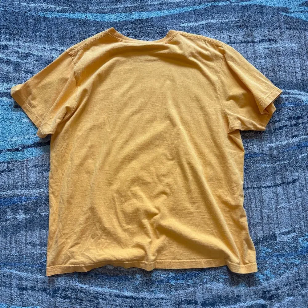 Men's Adidas Denver Nuggets Basketball Yellow Blue Pickaxe Tee Shirt Sz 2XL XXL
